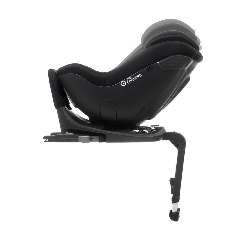 Scaun auto, Jane, Iflow I-Size, Rotire 360 grade, 40 - 105 cm, Cu Isofix si picior stabilizator, Protectie superioara in caz de impact lateral - SPS, Conform cu standardul european de securitate ECE R129, Matt Black - gogobaby.ro