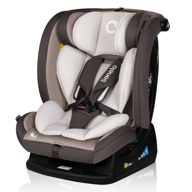 Scaun auto, Lionelo, Aart i-Size, Cu spatar inclinabil in 4 pozitii, Cu tetiera reglabila in 13 pozitii, 0-36 Kg, 40-150 cm, Cu centura siguranta in 3 puncte, Conform cu ECE R129/03, Bej - gogobaby.ro