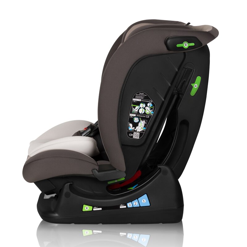 Scaun auto, Lionelo, Aart i-Size, Cu spatar inclinabil in 4 pozitii, Cu tetiera reglabila in 13 pozitii, 0-36 Kg, 40-150 cm, Cu centura siguranta in 3 puncte, Conform cu ECE R129/03, Bej - gogobaby.ro