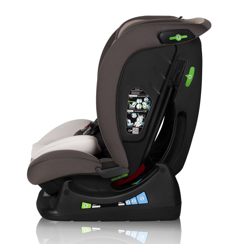 Scaun auto, Lionelo, Aart i-Size, Cu spatar inclinabil in 4 pozitii, Cu tetiera reglabila in 13 pozitii, 0-36 Kg, 40-150 cm, Cu centura siguranta in 3 puncte, Conform cu ECE R129/03, Bej
