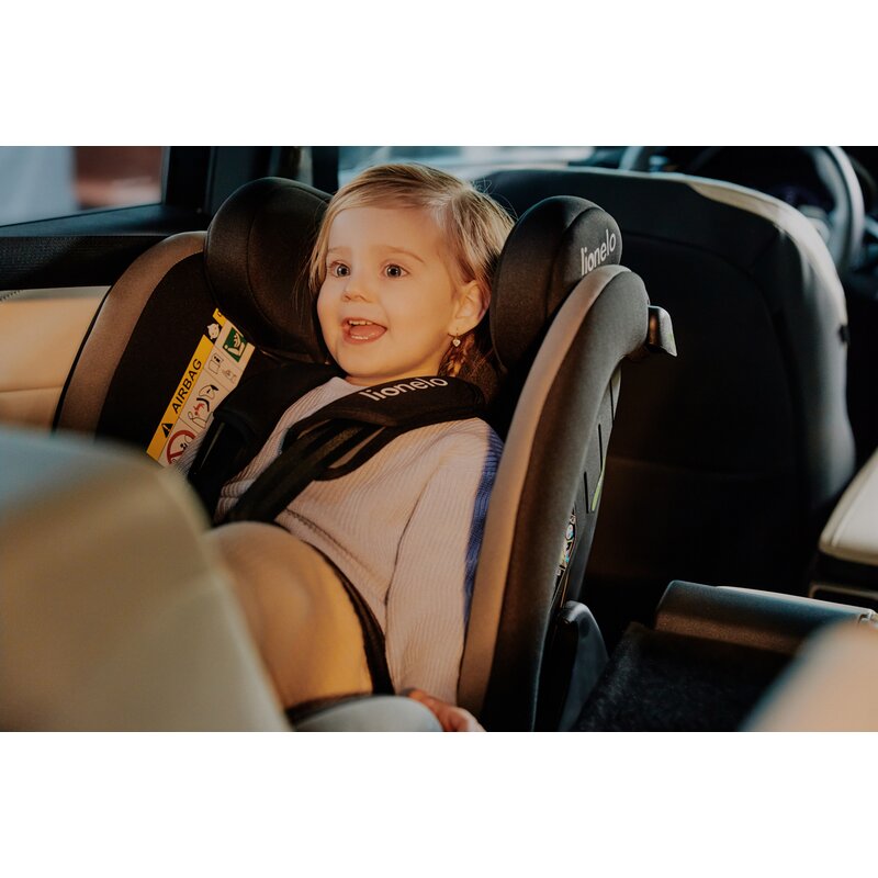 Scaun auto, Lionelo, Aart i-Size, Cu spatar inclinabil in 4 pozitii, Cu tetiera reglabila in 13 pozitii, 0-36 Kg, 40-150 cm, Cu centura siguranta in 3 puncte, Conform cu ECE R129/03, Bej