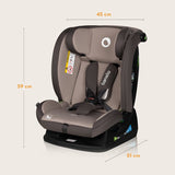 Scaun auto, Lionelo, Aart i-Size, Cu spatar inclinabil in 4 pozitii, Cu tetiera reglabila in 13 pozitii, 0-36 Kg, 40-150 cm, Cu centura siguranta in 3 puncte, Conform cu ECE R129/03, Bej