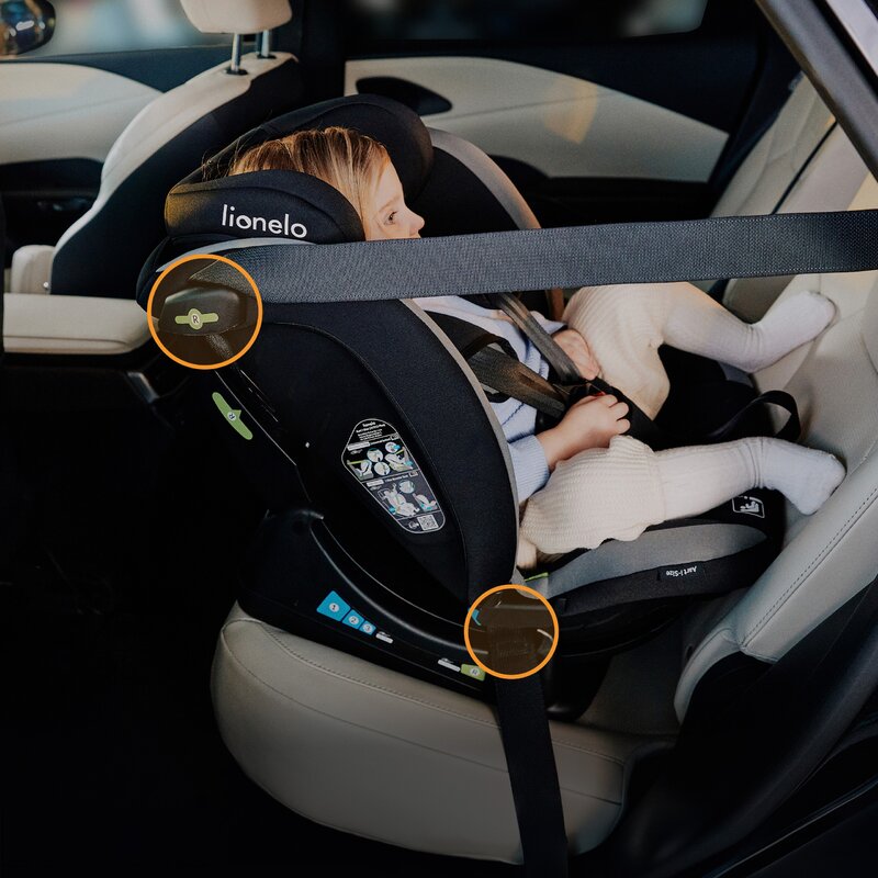 Scaun auto, Lionelo, Aart i-Size, Cu spatar inclinabil in 4 pozitii, Cu tetiera reglabila in 13 pozitii, 0-36 Kg, 40-150 cm, Cu centura siguranta in 3 puncte, Conform cu ECE R129/03, Bej