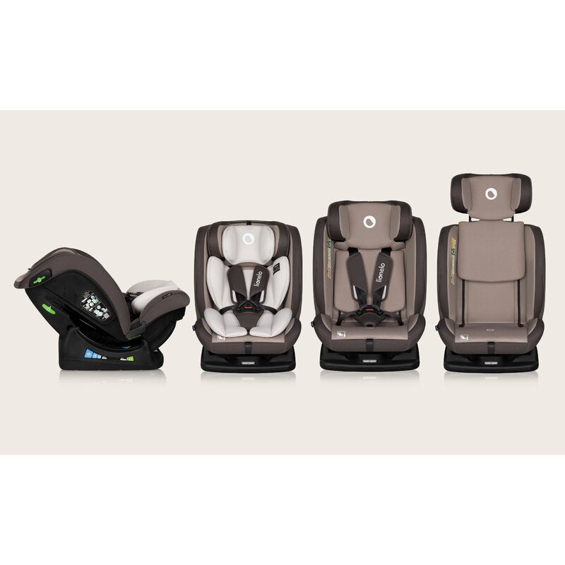 Scaun auto, Lionelo, Aart i-Size, Cu spatar inclinabil in 4 pozitii, Cu tetiera reglabila in 13 pozitii, 0-36 Kg, 40-150 cm, Cu centura siguranta in 3 puncte, Conform cu ECE R129/03, Bej