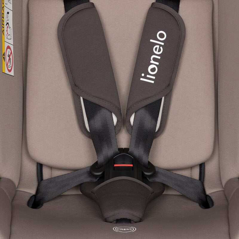 Scaun auto, Lionelo, Aart i-Size, Cu spatar inclinabil in 4 pozitii, Cu tetiera reglabila in 13 pozitii, 0-36 Kg, 40-150 cm, Cu centura siguranta in 3 puncte, Conform cu ECE R129/03, Bej