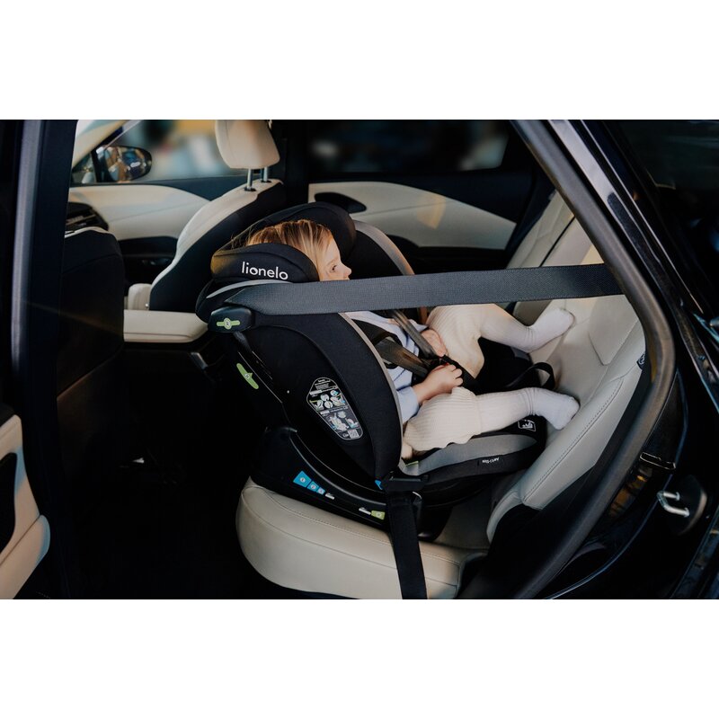 Scaun auto, Lionelo, Aart i-Size, Cu spatar inclinabil in 4 pozitii, Cu tetiera reglabila in 13 pozitii, 0-36 Kg, 40-150 cm, Cu centura siguranta in 3 puncte, Conform cu ECE R129/03, Bej