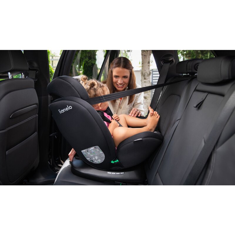 Scaun auto, Lionelo, Bastiaan i-Size, 4 in 1, Protectie laterala, Cu spatar inclinabil in 4 pozitii, Cu tetiera reglabila in 7 pozitii, Rotire 360 grade, Top Tether, 0-36 Kg, 40-150 cm, Cu Isofix, Conform cu ECE R129/03, Verde