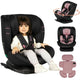 Scaun auto, Lionelo, Bastiaan i-Size, 4 in 1, Protectie laterala, Cu spatar inclinabil in 4 pozitii, Cu tetiera reglabila in 7 pozitii, Rotire 360 grade, Top Tether, 0-36 Kg, 40-150 cm, Cu Isofix, Conform cu ECE R129/03, Roz deschis