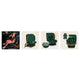 Scaun auto, Lionelo, Bastiaan i-Size, 4 in 1, Protectie laterala, Cu spatar inclinabil in 4 pozitii, Cu tetiera reglabila in 7 pozitii, Rotire 360 grade, Top Tether, 0-36 Kg, 40-150 cm, Cu Isofix, Conform cu ECE R129/03, Verde