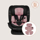 Scaun auto, Lionelo, Bastiaan i-Size, 4 in 1, Protectie laterala, Cu spatar inclinabil in 4 pozitii, Cu tetiera reglabila in 7 pozitii, Rotire 360 grade, Top Tether, 0-36 Kg, 40-150 cm, Cu Isofix, Conform cu ECE R129/03, Roz deschis