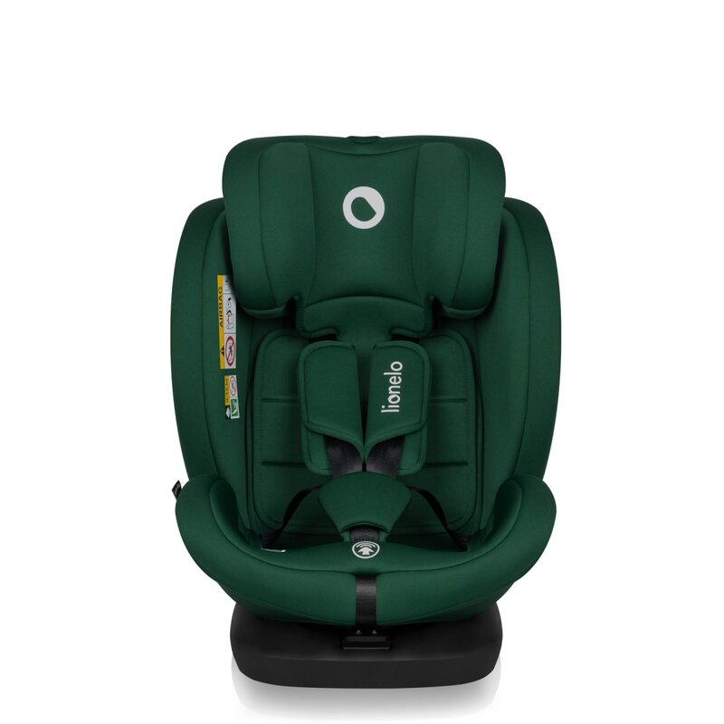 Scaun auto, Lionelo, Bastiaan i-Size, 4 in 1, Protectie laterala, Cu spatar inclinabil in 4 pozitii, Cu tetiera reglabila in 7 pozitii, Rotire 360 grade, Top Tether, 0-36 Kg, 40-150 cm, Cu Isofix, Conform cu ECE R129/03, Verde