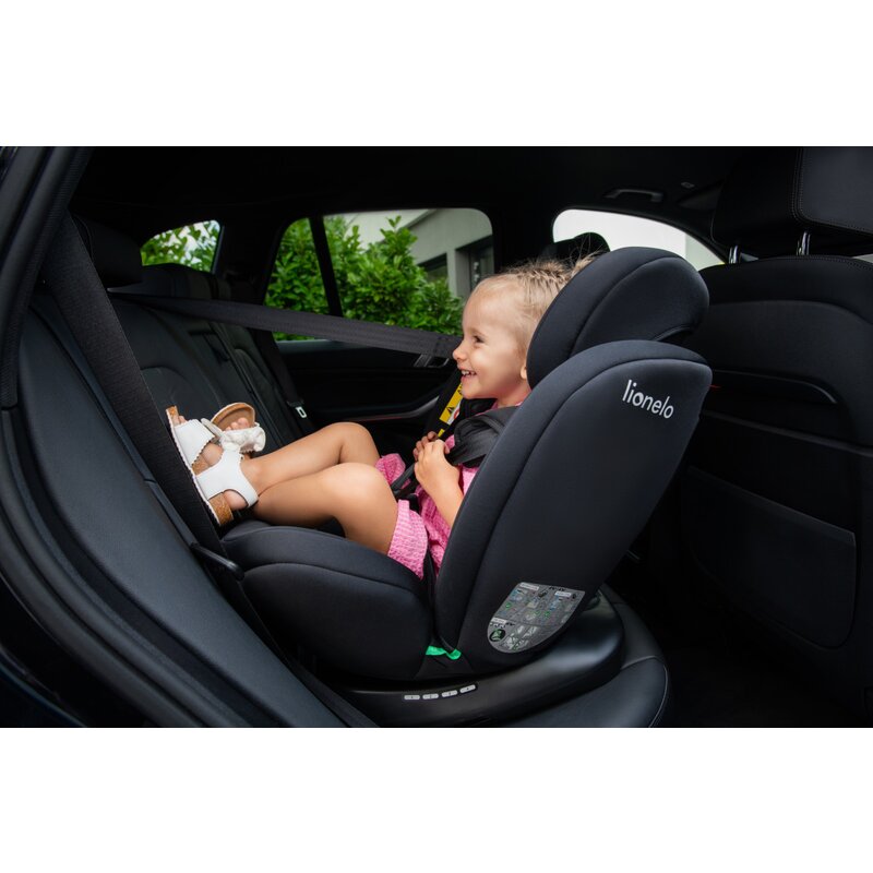 Scaun auto, Lionelo, Bastiaan i-Size, 4 in 1, Protectie laterala, Cu spatar inclinabil in 4 pozitii, Cu tetiera reglabila in 7 pozitii, Rotire 360 grade, Top Tether, 0-36 Kg, 40-150 cm, Cu Isofix, Conform cu ECE R129/03, Albastru Indigo
