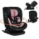 Scaun auto, Lionelo, Bastiaan i-Size, 4 in 1, Protectie laterala, Cu spatar inclinabil in 4 pozitii, Cu tetiera reglabila in 7 pozitii, Rotire 360 grade, Top Tether, 0-36 Kg, 40-150 cm, Cu Isofix, Conform cu ECE R129/03, Roz deschis