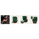 Scaun auto, Lionelo, Bastiaan i-Size, 4 in 1, Protectie laterala, Cu spatar inclinabil in 4 pozitii, Cu tetiera reglabila in 7 pozitii, Rotire 360 grade, Top Tether, 0-36 Kg, 40-150 cm, Cu Isofix, Conform cu ECE R129/03, Verde