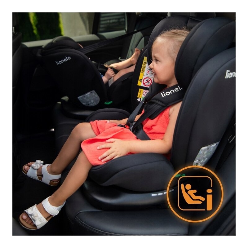 Scaun auto, Lionelo, Bastiaan i-Size, 4 in 1, Protectie laterala, Cu spatar inclinabil in 4 pozitii, Cu tetiera reglabila in 7 pozitii, Rotire 360 grade, Top Tether, 0-36 Kg, 40-150 cm, Cu Isofix, Conform cu ECE R129/03, Albastru Indigo