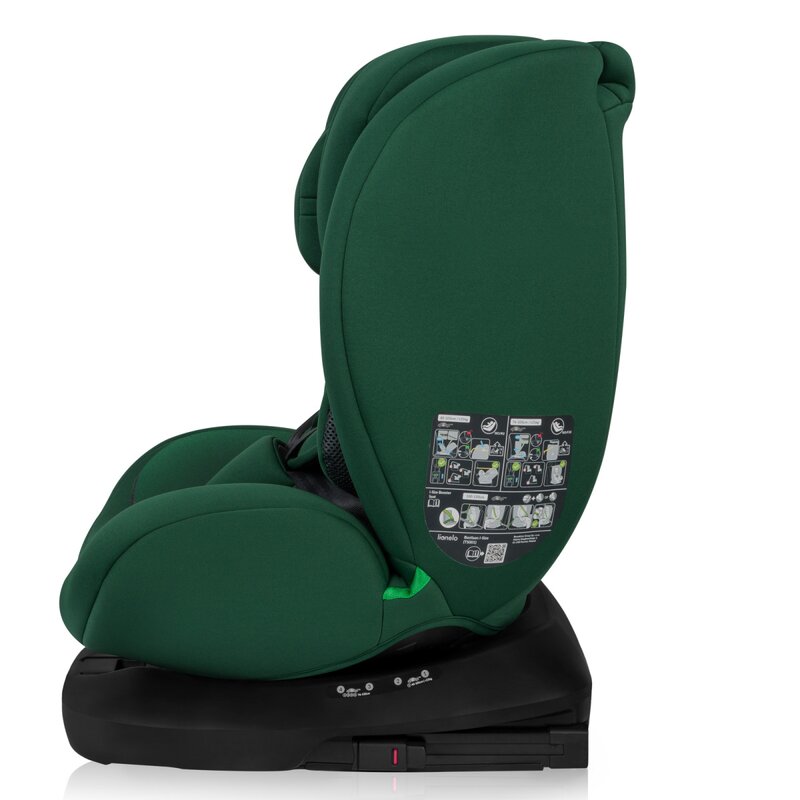 Scaun auto, Lionelo, Bastiaan i-Size, 4 in 1, Protectie laterala, Cu spatar inclinabil in 4 pozitii, Cu tetiera reglabila in 7 pozitii, Rotire 360 grade, Top Tether, 0-36 Kg, 40-150 cm, Cu Isofix, Conform cu ECE R129/03, Verde