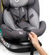 Scaun auto, Lionelo, Bastiaan One i-Size, 4 in 1, Protectie laterala, Cu spatar inclinabil in 4 pozitii, Cu tetiera reglabila in 13 pozitii, Rotire 360 grade, Top Tether, 0-36 Kg, 40-150 cm, Cu Isofix, Conform cu ECE R129, Gri