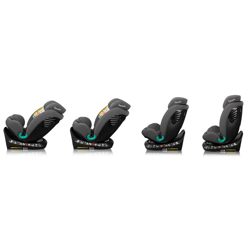Scaun auto, Lionelo, Bastiaan One i-Size, 4 in 1, Protectie laterala, Cu spatar inclinabil in 4 pozitii, Cu tetiera reglabila in 13 pozitii, Rotire 360 grade, Top Tether, 0-36 Kg, 40-150 cm, Cu Isofix, Conform cu ECE R129, Roz - gogobaby.ro