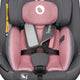 Scaun auto, Lionelo, Bastiaan One i-Size, 4 in 1, Protectie laterala, Cu spatar inclinabil in 4 pozitii, Cu tetiera reglabila in 13 pozitii, Rotire 360 grade, Top Tether, 0-36 Kg, 40-150 cm, Cu Isofix, Conform cu ECE R129, Roz
