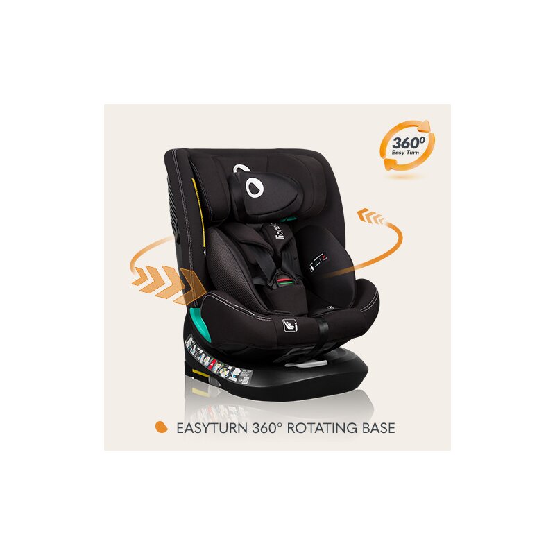 Scaun auto, Lionelo, Bastiaan One i-Size, 4 in 1, Protectie laterala, Cu spatar inclinabil in 4 pozitii, Cu tetiera reglabila in 13 pozitii, Rotire 360 grade, Top Tether, 0-36 Kg, 40-150 cm, Cu Isofix, Conform cu ECE R129, Verde - gogobaby.ro