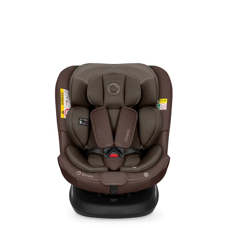 Scaun auto, Lionelo, Bastiaan Plus i-Size, 4 in 1, Protectie laterala, Cu spatar inclinabil in 6 pozitii, Cu tetiera reglabila in 12 pozitii, Rotire 360 grade, Top Tether, 0-36 Kg, 40-150 cm, Cu Isofix, Conform cu R129/04, Beige Choco