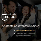 Scaun auto, Lionelo, Bastiaan Plus i-Size, 4 in 1, Protectie laterala, Cu spatar inclinabil in 6 pozitii, Cu tetiera reglabila in 12 pozitii, Rotire 360 grade, Top Tether, 0-36 Kg, 40-150 cm, Cu Isofix, Conform cu R129/04, Beige Choco