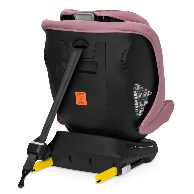 Scaun auto, Lionelo, Bastiaan Plus i-Size, 4 in 1, Protectie laterala, Cu spatar inclinabil in 6 pozitii, Cu tetiera reglabila in 12 pozitii, Rotire 360 grade, Top Tether, 0-36 Kg, 40-150 cm, Cu Isofix, Conform cu R129/04, Roz