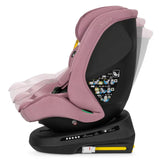 Scaun auto, Lionelo, Bastiaan Plus i-Size, 4 in 1, Protectie laterala, Cu spatar inclinabil in 6 pozitii, Cu tetiera reglabila in 12 pozitii, Rotire 360 grade, Top Tether, 0-36 Kg, 40-150 cm, Cu Isofix, Conform cu R129/04, Roz