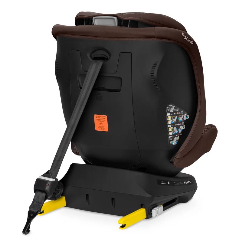 Scaun auto, Lionelo, Bastiaan Plus i-Size, 4 in 1, Protectie laterala, Cu spatar inclinabil in 6 pozitii, Cu tetiera reglabila in 12 pozitii, Rotire 360 grade, Top Tether, 0-36 Kg, 40-150 cm, Cu Isofix, Conform cu R129/04, Beige Choco