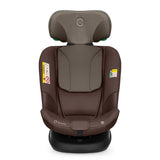 Scaun auto, Lionelo, Bastiaan Plus i-Size, 4 in 1, Protectie laterala, Cu spatar inclinabil in 6 pozitii, Cu tetiera reglabila in 12 pozitii, Rotire 360 grade, Top Tether, 0-36 Kg, 40-150 cm, Cu Isofix, Conform cu R129/04, Beige Choco