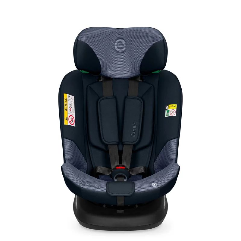 Scaun auto, Lionelo, Bastiaan Plus i-Size, 4 in 1, Protectie laterala, Cu spatar inclinabil in 6 pozitii, Cu tetiera reglabila in 12 pozitii, Rotire 360 grade, Top Tether, 0-36 Kg, 40-150 cm, Cu Isofix, Conform cu R129/04, Navy Blue