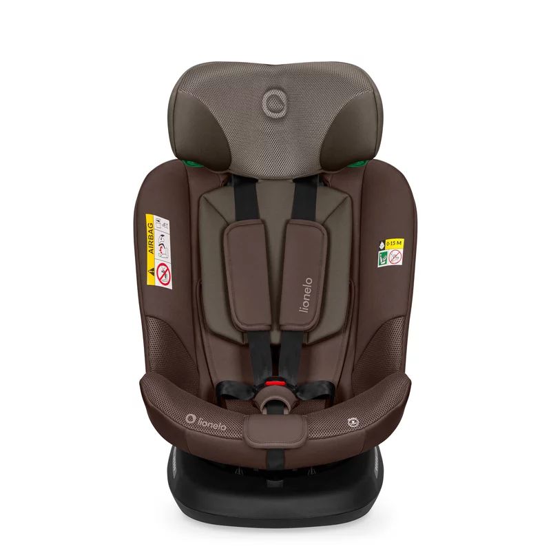 Scaun auto, Lionelo, Bastiaan Plus i-Size, 4 in 1, Protectie laterala, Cu spatar inclinabil in 6 pozitii, Cu tetiera reglabila in 12 pozitii, Rotire 360 grade, Top Tether, 0-36 Kg, 40-150 cm, Cu Isofix, Conform cu R129/04, Beige Choco