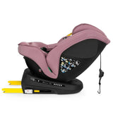 Scaun auto, Lionelo, Bastiaan Plus i-Size, 4 in 1, Protectie laterala, Cu spatar inclinabil in 6 pozitii, Cu tetiera reglabila in 12 pozitii, Rotire 360 grade, Top Tether, 0-36 Kg, 40-150 cm, Cu Isofix, Conform cu R129/04, Roz