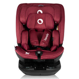 Scaun auto, Lionelo, Bastiaan RWF i-Size, Pozitie de somn, Protectie laterala, Rotire 360 grade, 0-36 Kg, Cu Isofix si Centura Top Tether, Conform cu standardul european de securitate ECE R129, Rosu