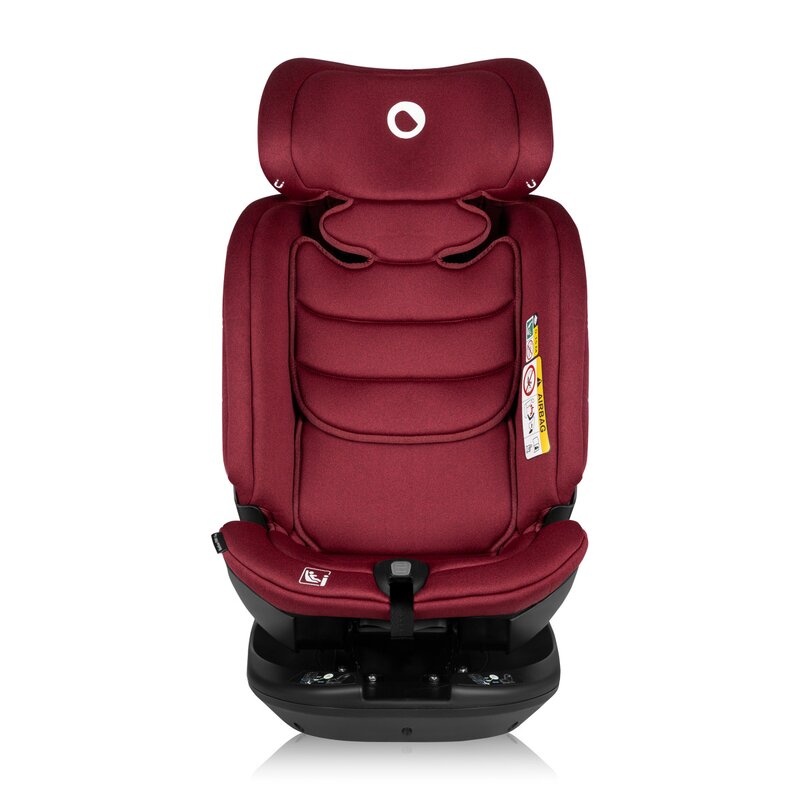 Scaun auto, Lionelo, Bastiaan RWF i-Size, Pozitie de somn, Protectie laterala, Rotire 360 grade, 0-36 Kg, Cu Isofix si Centura Top Tether, Conform cu standardul european de securitate ECE R129, Rosu