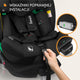 Scaun auto, Lionelo, Braam Air, i-Size, 0-36 Kg, 40-150 cm, Cu isofix si picior de fixare, Protectie laterala, Rotire 360 grade, Ajustare spatar in 5 pozitii, Tetiera reglabila in 14 trepte, Tehnologie de ventilatie Air Flow, Conform cu R129, Gri