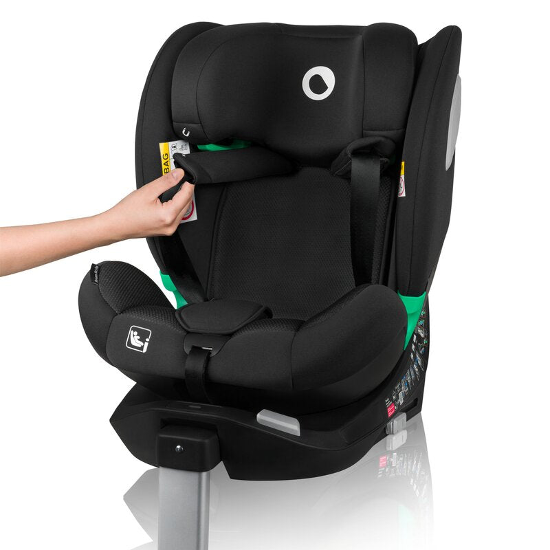 Scaun auto, Lionelo, Braam Air, i-Size, 0-36 Kg, 40-150 cm, Cu isofix si picior de fixare, Protectie laterala, Rotire 360 grade, Ajustare spatar in 5 pozitii, Tetiera reglabila in 14 trepte, Tehnologie de ventilatie Air Flow, Conform cu R129, Gri - gogobaby.ro