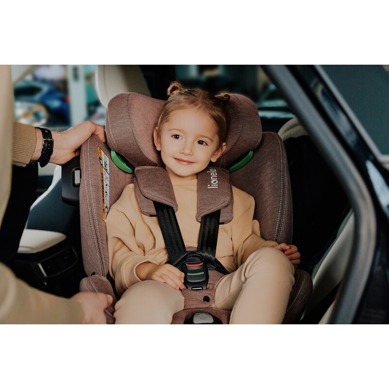 Scaun auto, Lionelo, Harmony i-Size, Rotire 360 grade, Protectie laterala, Cu spatar reglabil in 5 pozitii, Cu tetiera reglabila in 12 pozitii, 0-36 Kg, 40-150 cm, Cu Isofix, Husa din bambus, Conform cu ECE R129, Negru - gogobaby.ro
