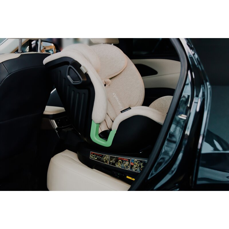 Scaun auto, Lionelo, Harmony i-Size, Rotire 360 grade, Protectie laterala, Cu spatar reglabil in 5 pozitii, Cu tetiera reglabila in 12 pozitii, 0-36 Kg, 40-150 cm, Cu Isofix, Husa din bambus, Conform cu ECE R129, Negru - gogobaby.ro