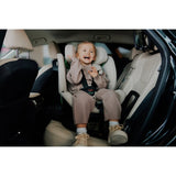 Scaun auto, Lionelo, Harmony i-Size, Rotire 360 grade, Protectie laterala, Cu spatar reglabil in 5 pozitii, Cu tetiera reglabila in 12 pozitii, 0-36 Kg, 40-150 cm, Cu Isofix, Husa din bambus, Conform cu ECE R129, Gri deschis