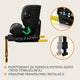 Scaun auto, Lionelo, Harmony i-Size, Rotire 360 grade, Protectie laterala, Cu spatar reglabil in 5 pozitii, Cu tetiera reglabila in 12 pozitii, 0-36 Kg, 40-150 cm, Cu Isofix, Husa din bambus, Conform cu ECE R129, Gri inchis