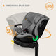 Scaun auto, Lionelo, Harmony i-Size, Rotire 360 grade, Protectie laterala, Cu spatar reglabil in 5 pozitii, Cu tetiera reglabila in 12 pozitii, 0-36 Kg, 40-150 cm, Cu Isofix, Husa din bambus, Conform cu ECE R129, Gri deschis