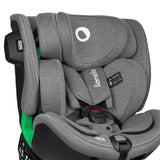Scaun auto, Lionelo, Harmony i-Size, Rotire 360 grade, Protectie laterala, Cu spatar reglabil in 5 pozitii, Cu tetiera reglabila in 12 pozitii, 0-36 Kg, 40-150 cm, Cu Isofix, Husa din bambus, Conform cu ECE R129, Gri deschis