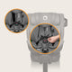Scaun auto, Lionelo, Harmony i-Size, Rotire 360 grade, Protectie laterala, Cu spatar reglabil in 5 pozitii, Cu tetiera reglabila in 12 pozitii, 0-36 Kg, 40-150 cm, Cu Isofix, Husa din bambus, Conform cu ECE R129, Gri deschis