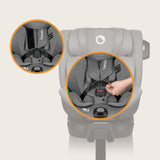 Scaun auto, Lionelo, Harmony i-Size, Rotire 360 grade, Protectie laterala, Cu spatar reglabil in 5 pozitii, Cu tetiera reglabila in 12 pozitii, 0-36 Kg, 40-150 cm, Cu Isofix, Husa din bambus, Conform cu ECE R129, Gri deschis