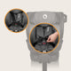 Scaun auto, Lionelo, Harmony i-Size, Rotire 360 grade, Protectie laterala, Cu spatar reglabil in 5 pozitii, Cu tetiera reglabila in 12 pozitii, 0-36 Kg, 40-150 cm, Cu Isofix, Husa din bambus, Conform cu ECE R129, Gri inchis