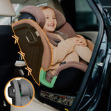 Scaun auto, Lionelo, Harmony i-Size, Rotire 360 grade, Protectie laterala, Cu spatar reglabil in 5 pozitii, Cu tetiera reglabila in 12 pozitii, 0-36 Kg, 40-150 cm, Cu Isofix, Husa din bambus, Conform cu ECE R129, Gri deschis
