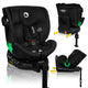 Scaun auto, Lionelo, Harmony i-Size, Rotire 360 grade, Protectie laterala, Cu spatar reglabil in 5 pozitii, Cu tetiera reglabila in 12 pozitii, 0-36 Kg, 40-150 cm, Cu Isofix, Husa din bambus, Conform cu ECE R129, Negru