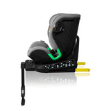 Scaun auto, Lionelo, Harmony i-Size, Rotire 360 grade, Protectie laterala, Cu spatar reglabil in 5 pozitii, Cu tetiera reglabila in 12 pozitii, 0-36 Kg, 40-150 cm, Cu Isofix, Husa din bambus, Conform cu ECE R129, Gri deschis