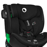 Scaun auto, Lionelo, Harmony i-Size, Rotire 360 grade, Protectie laterala, Cu spatar reglabil in 5 pozitii, Cu tetiera reglabila in 12 pozitii, 0-36 Kg, 40-150 cm, Cu Isofix, Husa din bambus, Conform cu ECE R129, Negru